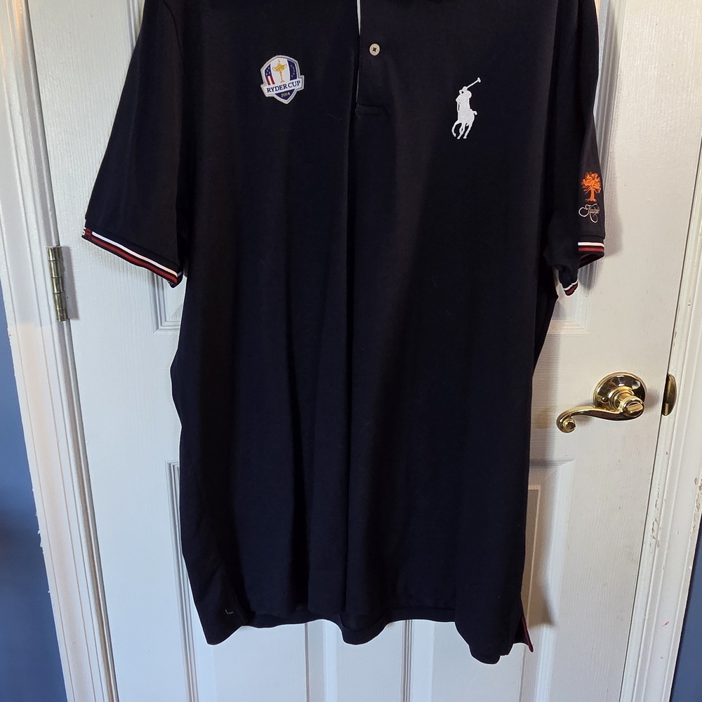 Polo by Ralph Lauren Men's 2014 Ryder Cup Navy Polo Shirt with Embroidered Logos